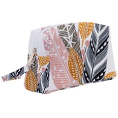 Feather Feathers Wristlet Pouch Bag (large) by Sudhe