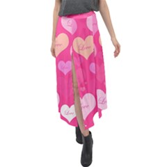 Heartsoflove Velour Split Maxi Skirt by designsbyamerianna