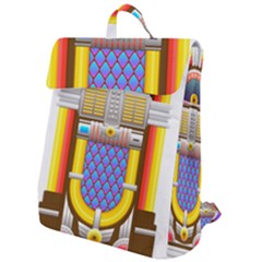 Jukebox Music Record Player Retro Flap Top Backpack by Simbadda