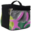 Tropical Greens Leaves Design Make Up Travel Bag (Big) View1