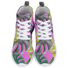 Tropical Greens Leaves Design Women s Lightweight High Top Sneakers by Simbadda