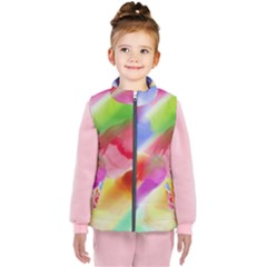 Colorful Watercolors                   Kid s Puffer Vest by LalyLauraFLM