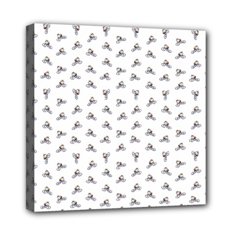 Cycling Motif Design Pattern Mini Canvas 8  X 8  (stretched) by dflcprintsclothing