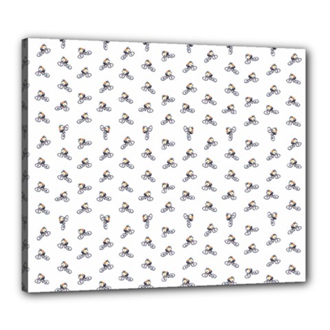 Cycling Motif Design Pattern Canvas 24  X 20  (stretched) by dflcprintsclothing