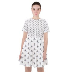 Cycling Motif Design Pattern Sailor Dress by dflcprintsclothing