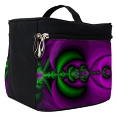 Abstract Artwork Fractal Background Green Purple Make Up Travel Bag (small) by Sudhe