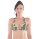 Pattern Flowers White Green Plunge Bikini Top View1