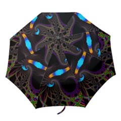 Fractal Artwork Abstract Background Folding Umbrellas by Sudhe