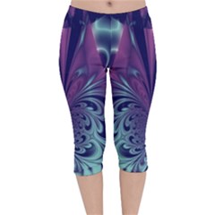 Design Art Digital Art Artwork Velvet Capri Leggings  by Pakrebo