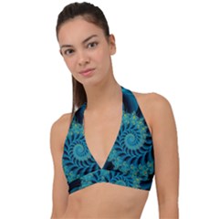 Art Artwork Fractal Digital Art Halter Plunge Bikini Top by Pakrebo