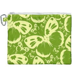 Butterflies Pattern Background Green Decoration Repeating Style Sketch Canvas Cosmetic Bag (xxxl) by fashionpod