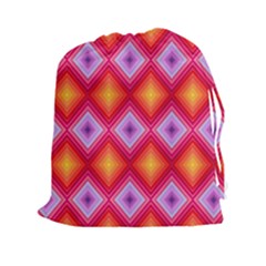 Texture Surface Orange Pink Drawstring Pouch (xxl) by Mariart