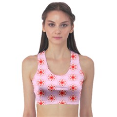 Texture Star Backgrounds Pink Sports Bra by HermanTelo