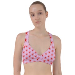 Texture Star Backgrounds Pink Sweetheart Sports Bra by HermanTelo