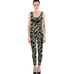 Modern Abstract Camouflage Patttern One Piece Catsuit by dflcprintsclothing