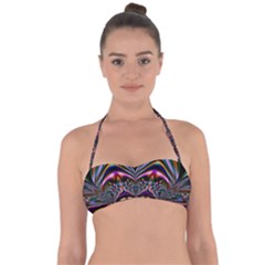 Abstract Art Artwork Fractal Design Halter Bandeau Bikini Top by Pakrebo