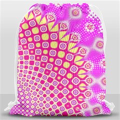 Digital Arts Fractals Futuristic Pink Drawstring Bag (large) by Pakrebo