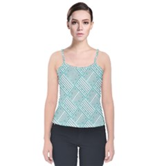 Wood Texture Diagonal Pastel Blue Velvet Spaghetti Strap Top by Mariart