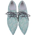 Wood Texture Diagonal Pastel Blue Pointed Oxford Shoes View1