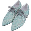 Wood Texture Diagonal Pastel Blue Pointed Oxford Shoes View2