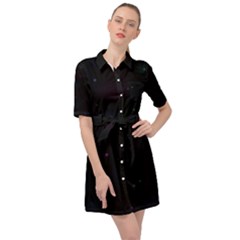 Serene Space Belted Shirt Dress by JadehawksAnD