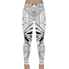 Mandala Butterfly Insect Classic Yoga Leggings by Wegoenart