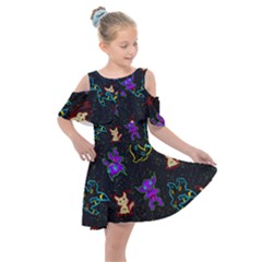 Mimi Kids  Shoulder Cutout Chiffon Dress by Mezalola