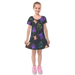 Mimi Kids  Short Sleeve Velvet Dress by Mezalola