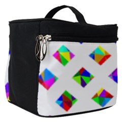 Rainbow Lattice Make Up Travel Bag (small) by Mariart