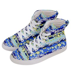 Lemonade Pattern Women s Hi-top Skate Sneakers by bloomingvinedesign