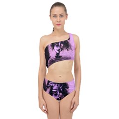 Sad Doll Pink Glow Spliced Up Two Piece Swimsuit by snowwhitegirl