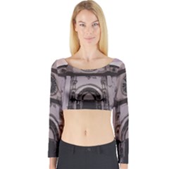 Cathedral Long Sleeve Crop Top by snowwhitegirl