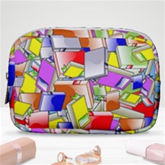 Books Pattern Reading Wallpaper Make Up Pouch (small) by Wegoenart