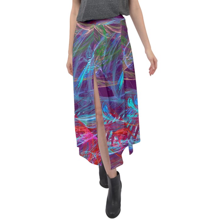 Neonchaos Velour Split Maxi Skirt