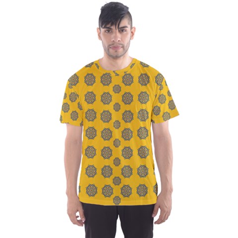 Sensational Stars On Incredible Yellow Men s Sports Mesh Tee by pepitasart