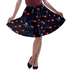 Space Galaxy A-line Skater Skirt by walala