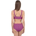 Tropical Pink Avocadoes Cage Up Bikini Set View2