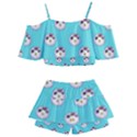 English Breakfast Aqua Kids  Off Shoulder Skirt Bikini View2