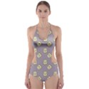 Happy Toast Grey Cut-Out One Piece Swimsuit View1