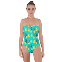 Little Yellow Duckies Tie Back One Piece Swimsuit by VeataAtticus