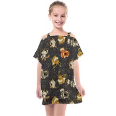 Normal Type  Kids  One Piece Chiffon Dress by Mezalola