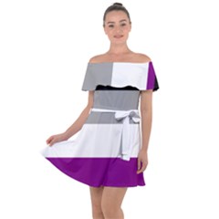 Asexual Pride Flag Lgbtq Off Shoulder Velour Dress by lgbtnation