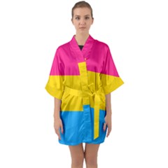 Pansexual Pride Flag Quarter Sleeve Kimono Robe by lgbtnation