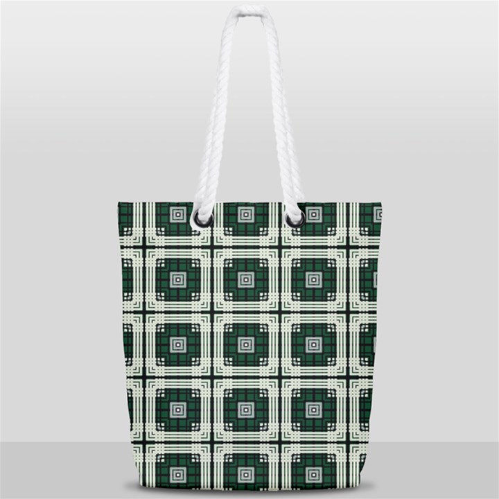 Pattern Design Texture Fashion Full Print Rope Handle Tote (Small)