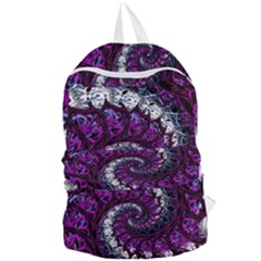 Fractal Background Swirl Art Skull Foldable Lightweight Backpack by Pakrebo