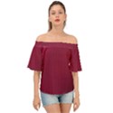 Anything You Want -Red Off Shoulder Short Sleeve Top View1