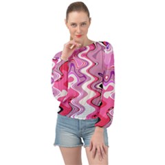 Mylifeinpink Banded Bottom Chiffon Top by designsbyamerianna