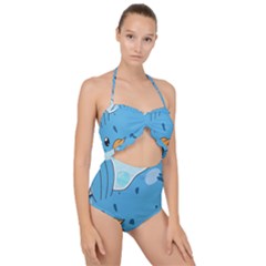 Patokip Scallop Top Cut Out Swimsuit by MuddyGamin9