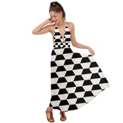 Hexagons Pattern Tessellation Backless Maxi Beach Dress by Mariart