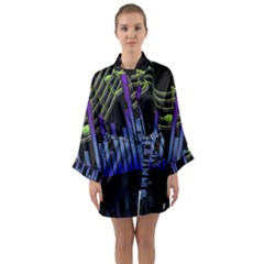 Speakers Music Sound Long Sleeve Kimono Robe by HermanTelo